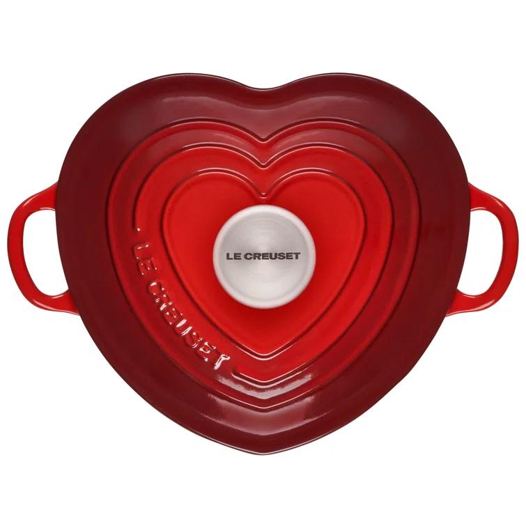 Le Creuset Le Creuset Enameled Cast Iron L'Amour Collection 2 Qt Heart Sheped Dutch Oven with Lid