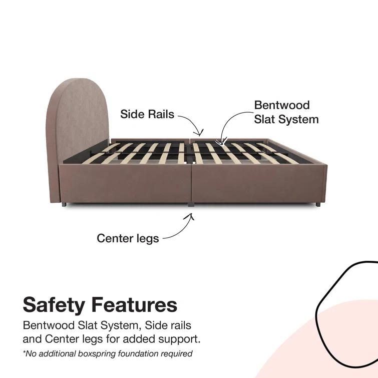 Moon Upholstered Platform Storage Bed