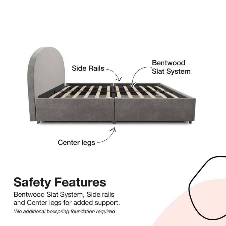 Moon Upholstered Platform Storage Bed