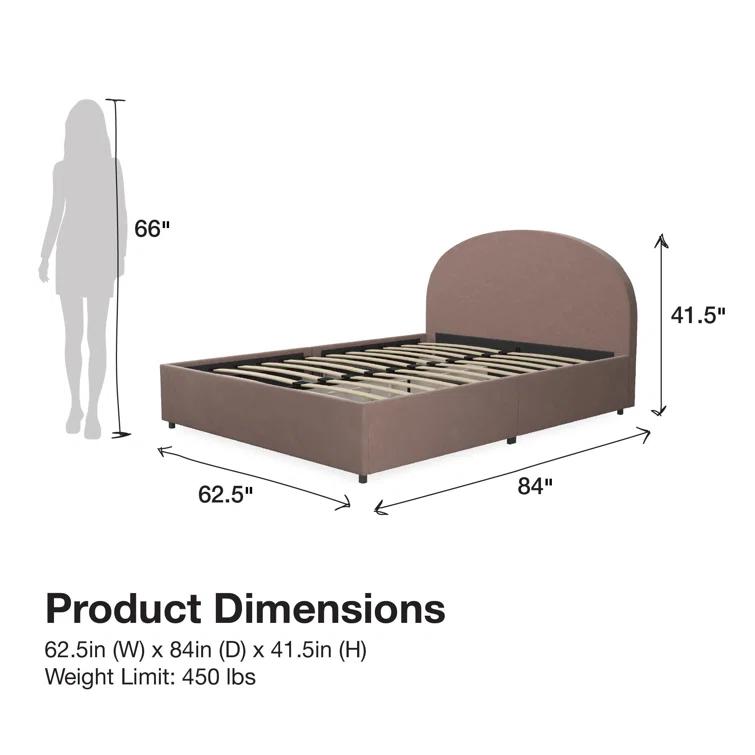Moon Upholstered Platform Storage Bed