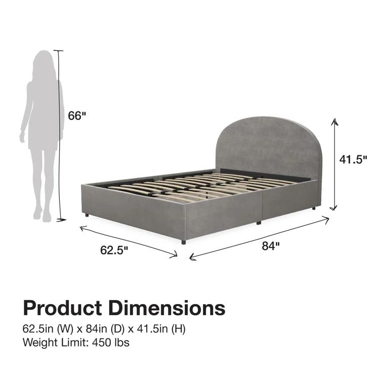 Moon Upholstered Platform Storage Bed