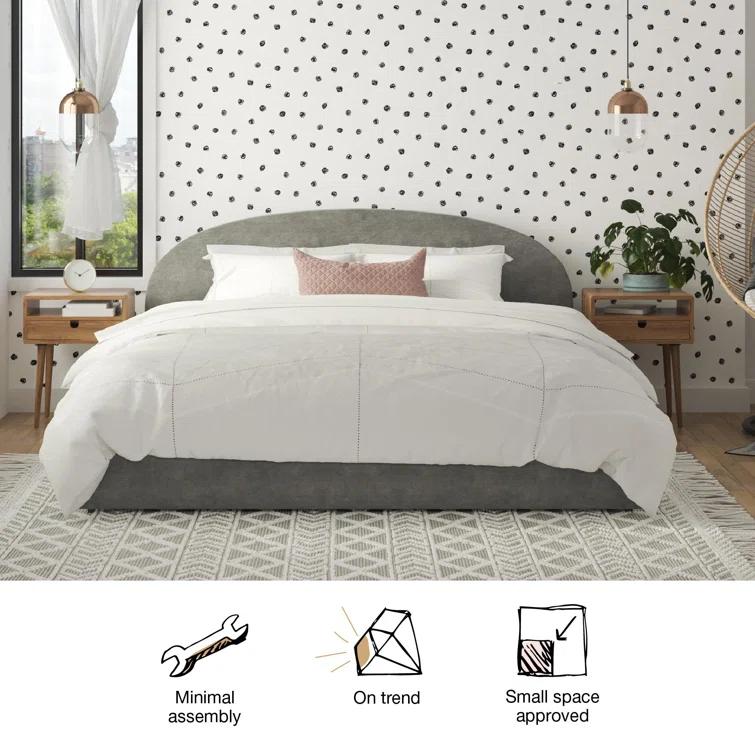 Moon Upholstered Platform Storage Bed