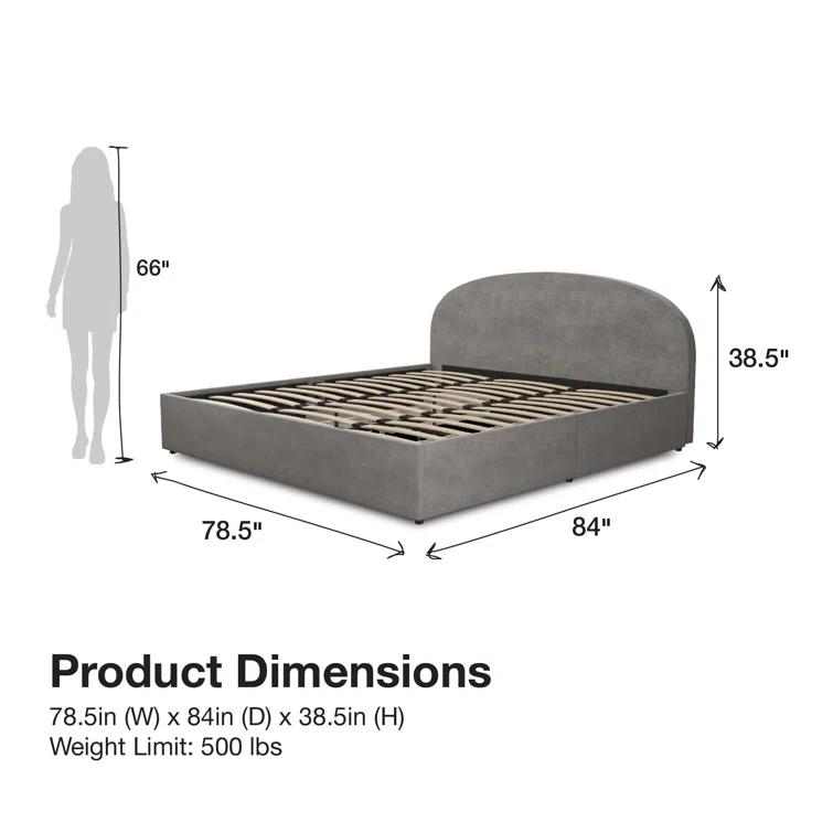 Moon Upholstered Platform Storage Bed