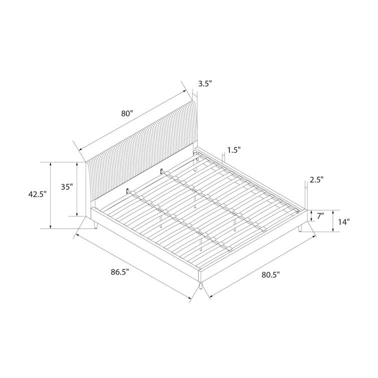 Daphne Upholstered Platform Bed