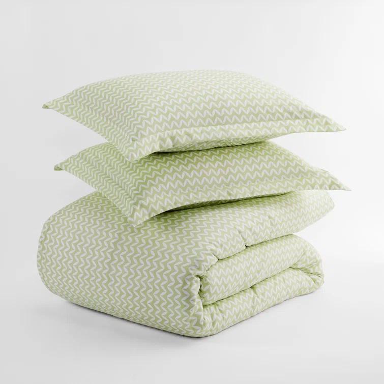 Simply Soft™ Puffed Chevron Pattern Duvet Cover Set