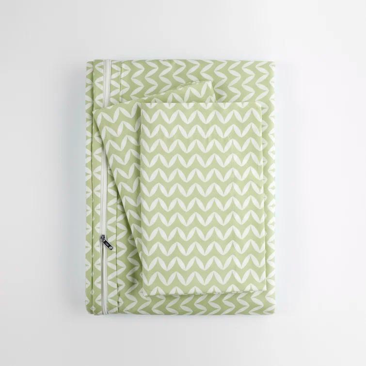 Simply Soft™ Puffed Chevron Pattern Duvet Cover Set