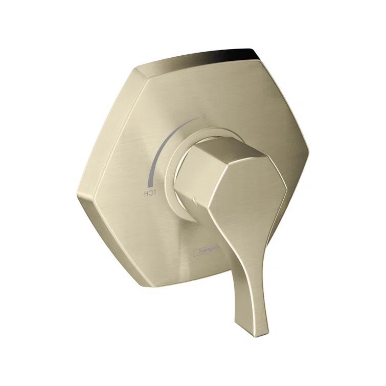Hansgrohe Locarno Transitional 1-Handle 7-Inch Wide Pressure/ Shower Balance Valve Trim Only In Matte Black, 04822670