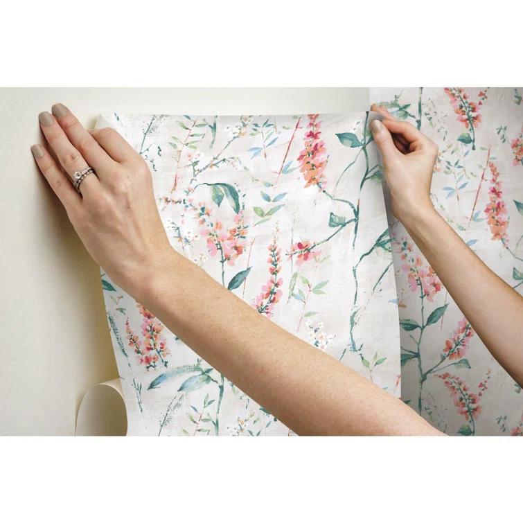 FLORAL SPRIG Peel & Stick Floral Roll