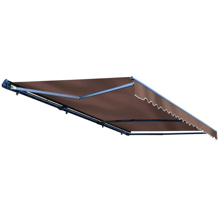 Semi-Cassette Patio Awning with LED Lights - Moroccan Collection