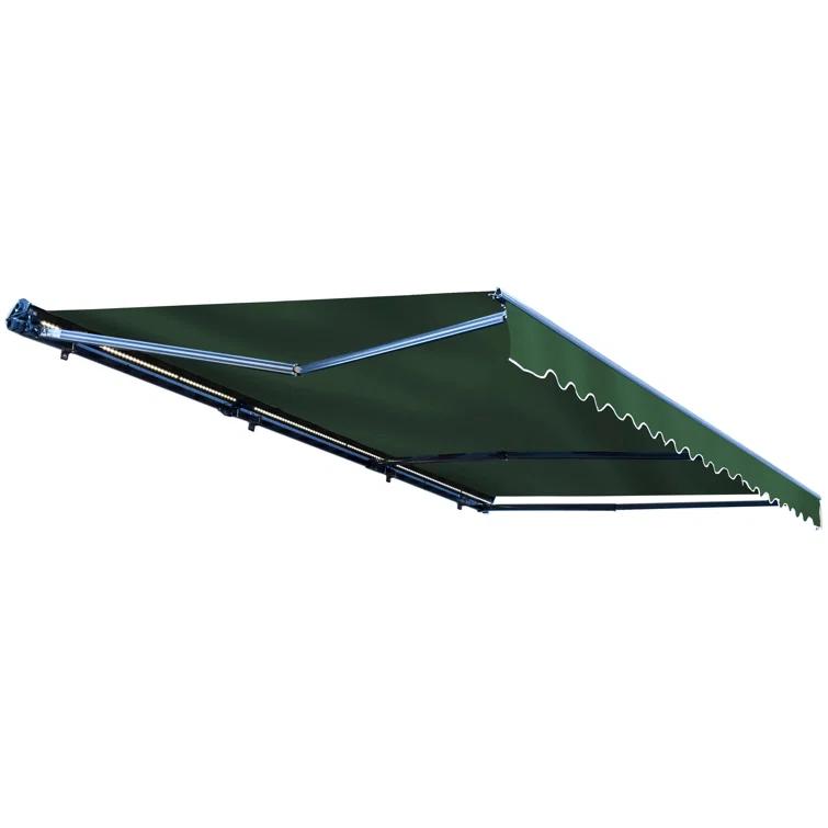 Semi-Cassette Patio Awning with LED Lights - Moroccan Collection