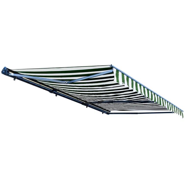Semi-Cassette Patio Awning with LED Lights - Moroccan Collection
