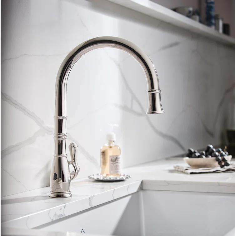 Perrin & Rowe U.4734PN-2 Georgian Era Pull-Down Touchless Kitchen Faucet