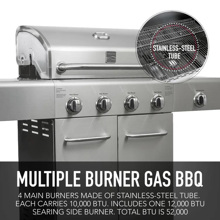 Kenmore 4 - Burner Free Standing Liquid Propane 52000 BTU Gas Grill with Cabinet