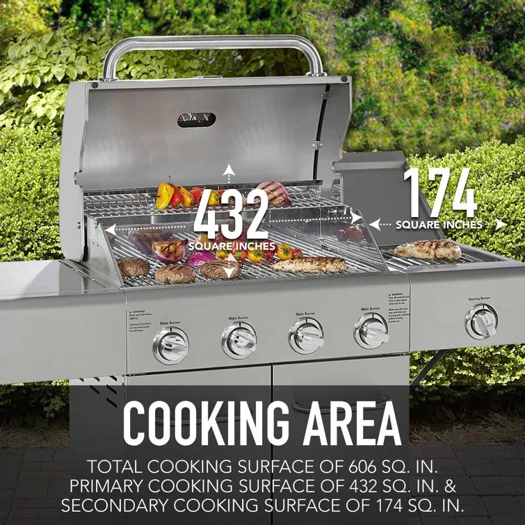 Kenmore 4 - Burner Free Standing Liquid Propane 52000 BTU Gas Grill with Cabinet