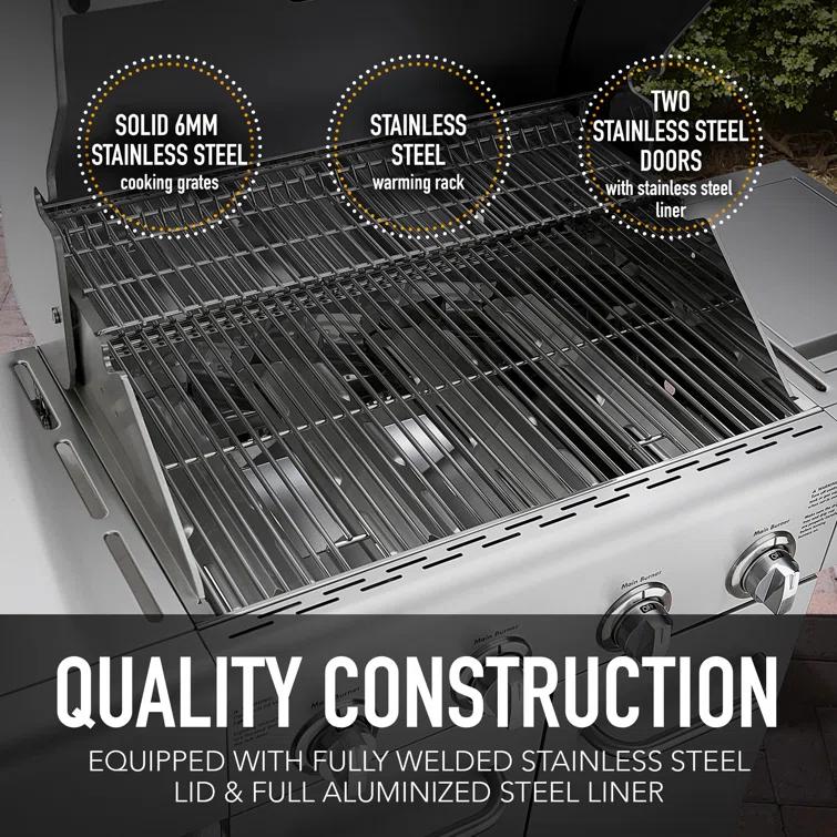 Kenmore 4 - Burner Free Standing Liquid Propane 52000 BTU Gas Grill with Cabinet