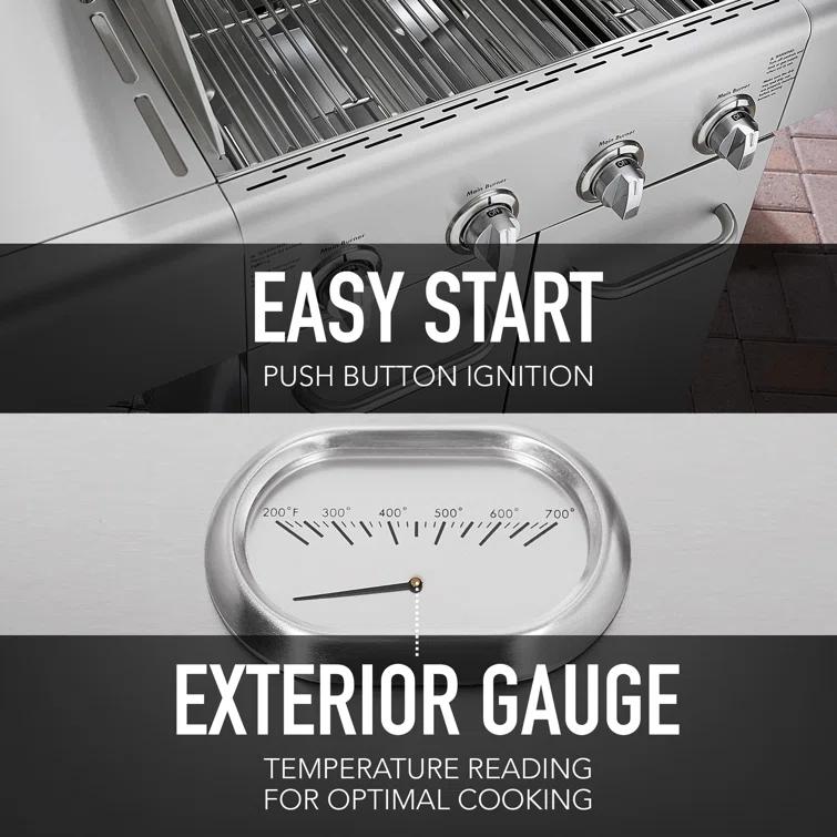 Kenmore 4 - Burner Free Standing Liquid Propane 52000 BTU Gas Grill with Cabinet