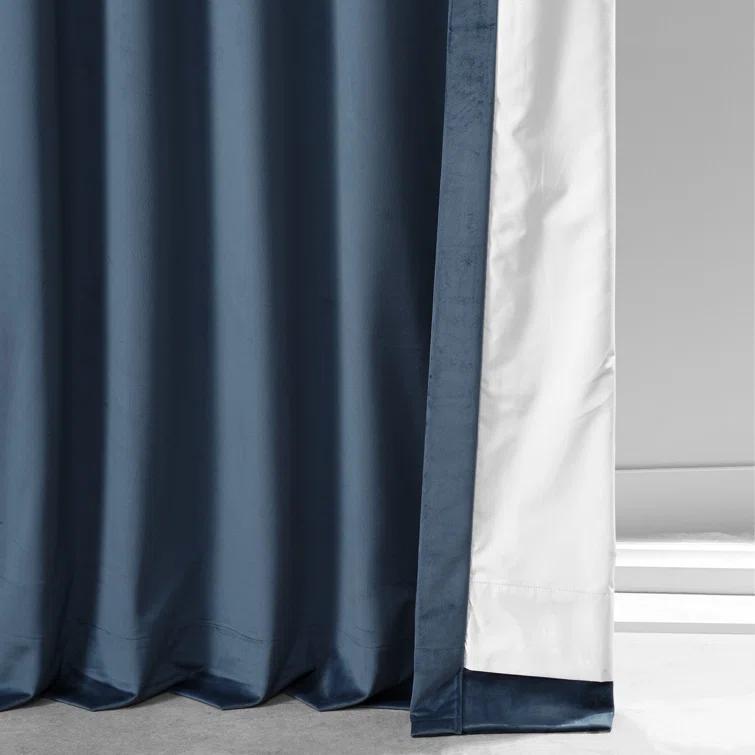 Loria Plush Velvet 100% Blackout Curtains For Bedroom, Living Room - Single Panel