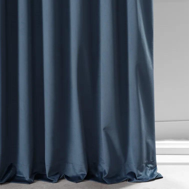 Loria Plush Velvet 100% Blackout Curtains For Bedroom, Living Room - Single Panel
