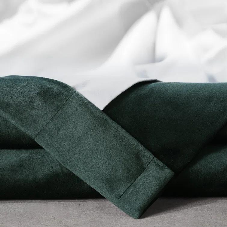 Loria Plush Velvet 100% Blackout Curtains For Bedroom, Living Room - Single Panel