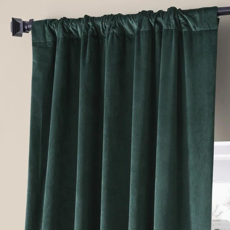 Loria Plush Velvet 100% Blackout Curtains For Bedroom, Living Room - Single Panel