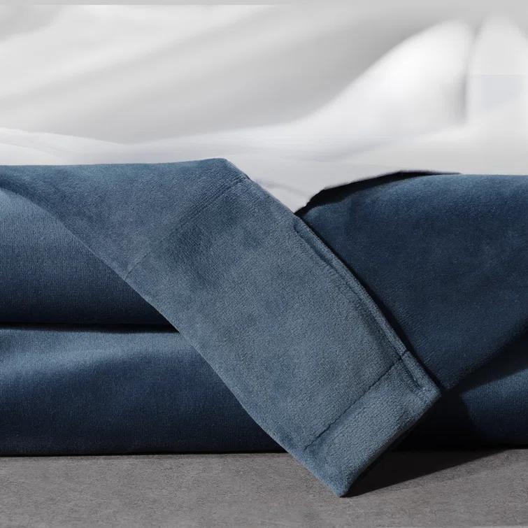 Loria Plush Velvet 100% Blackout Curtains For Bedroom, Living Room - Single Panel