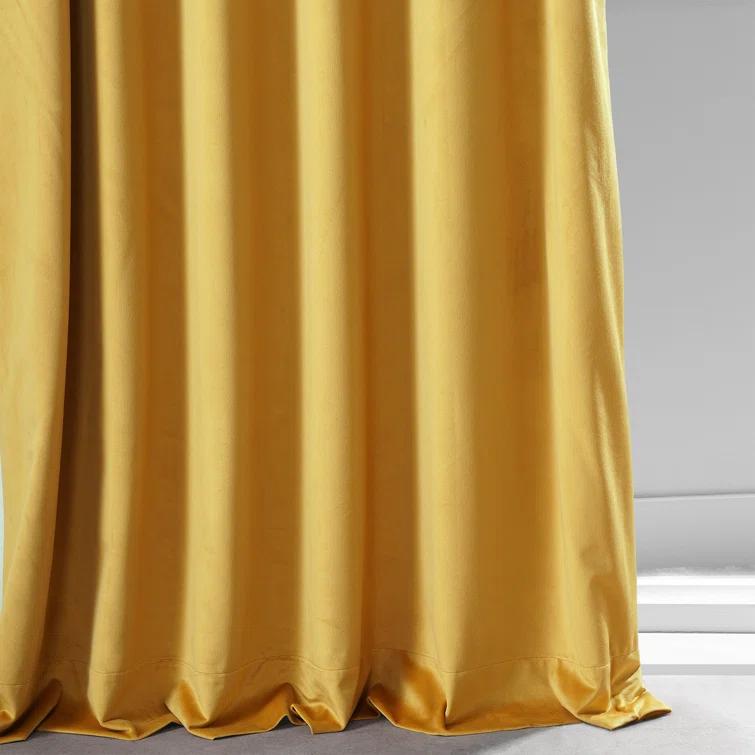 Loria Plush Velvet 100% Blackout Curtains For Bedroom, Living Room - Single Panel