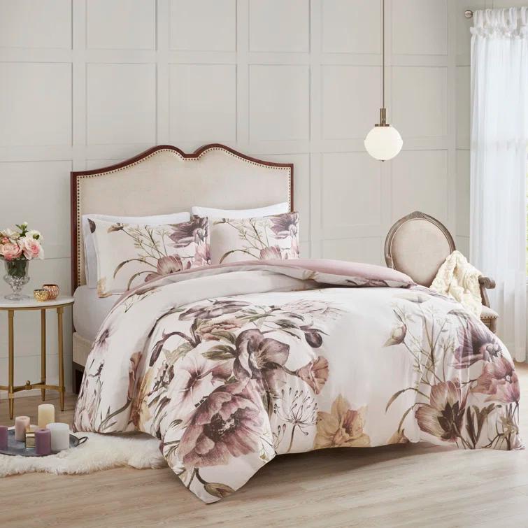 Madison Park Cassandra 3 Piece Cotton Duvet Cover Set & Reviews | Wayfair