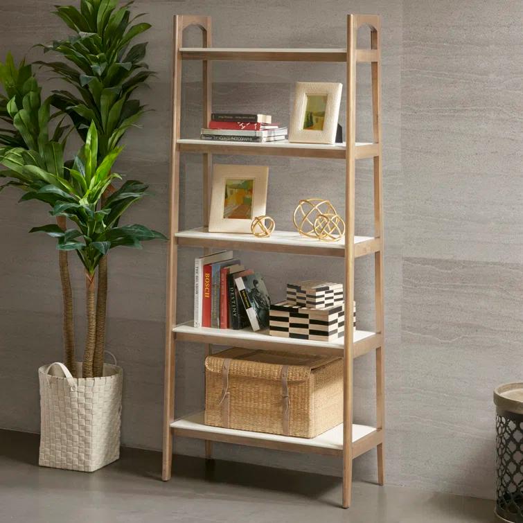 Soho Solid Wood Ladder Bookcase