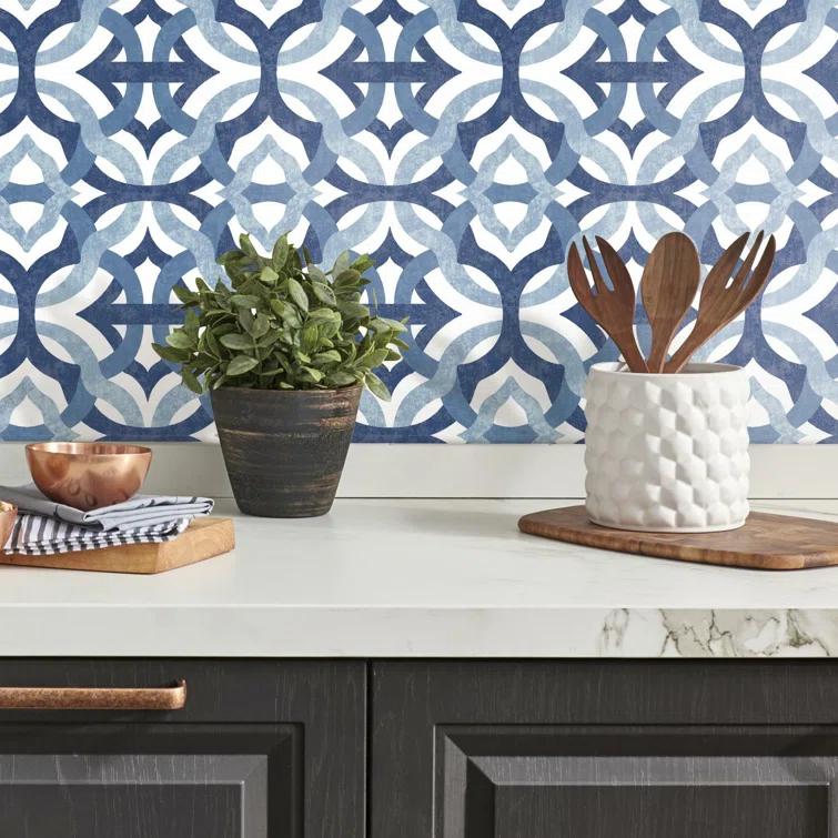Waverly Peel & Stick Geometric Roll