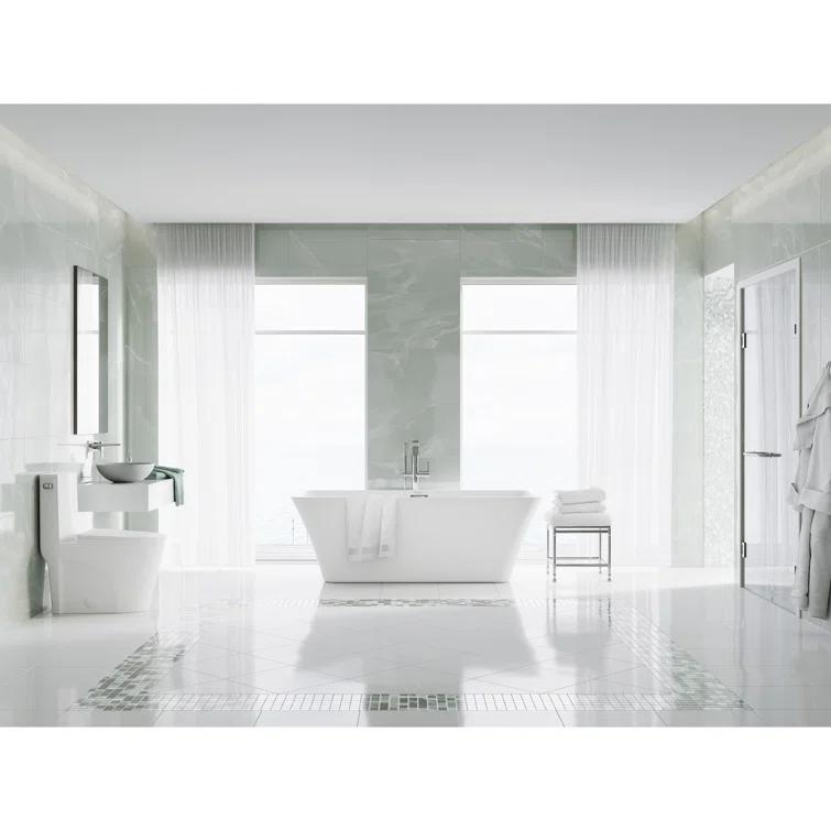 St. Tropez One Piece Elongated Toilet Dual Vortex Flush 1.6 GPF