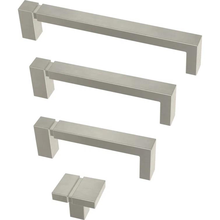 Asymmetric Notched Kitchen Cabinet or Furniture Drawer 3.75" Center Bar Pull Multipack