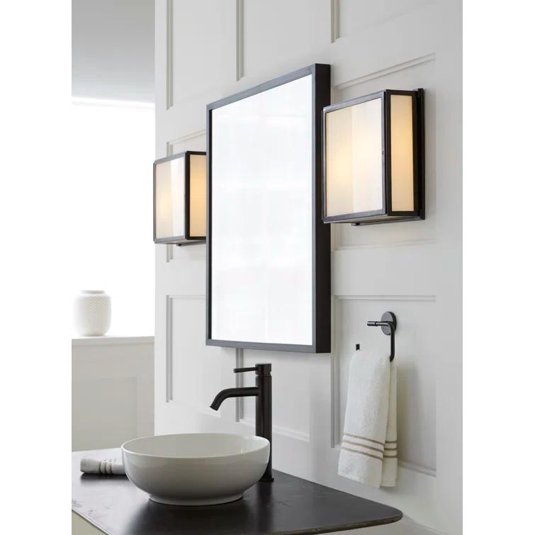 Mercer Square 12" Chrome Outdoor Bath Wall Light