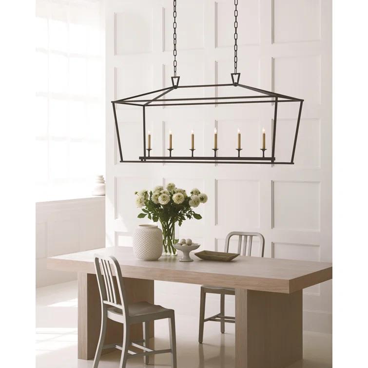 Darlana Gilded Iron 6-Light Indoor/Outdoor Pendant