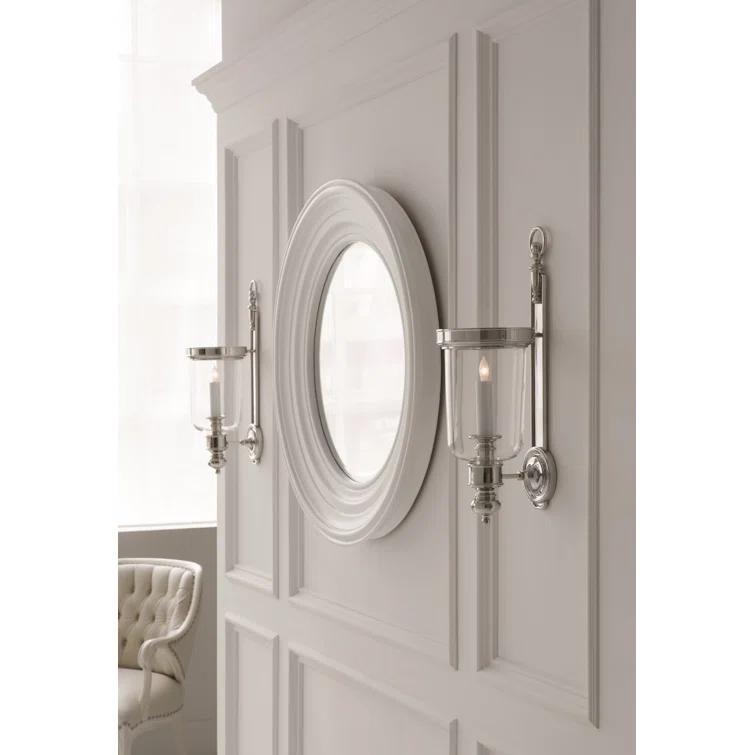 Georgian Nickel 22" Dimmable Jelly Jar Wall Sconce