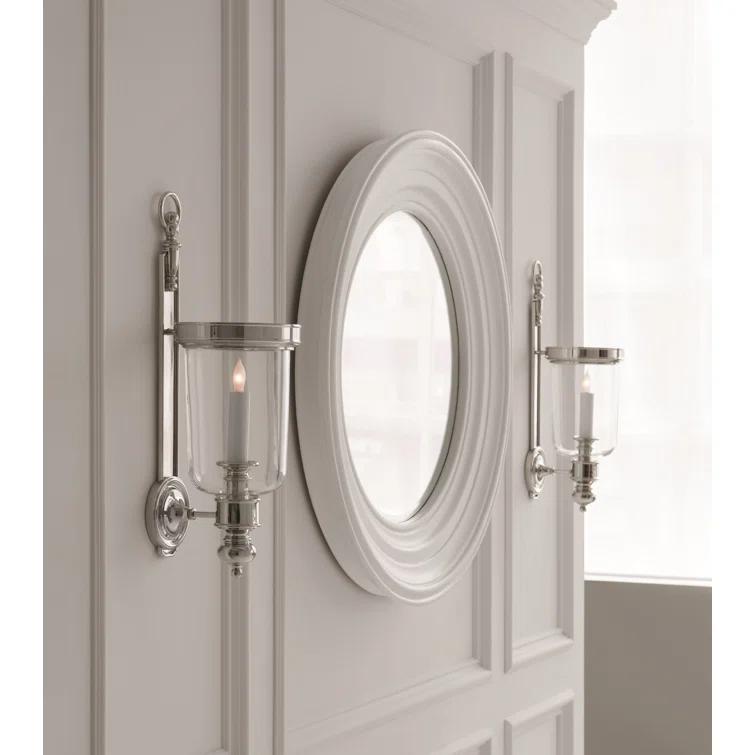 Georgian Nickel 22" Dimmable Jelly Jar Wall Sconce
