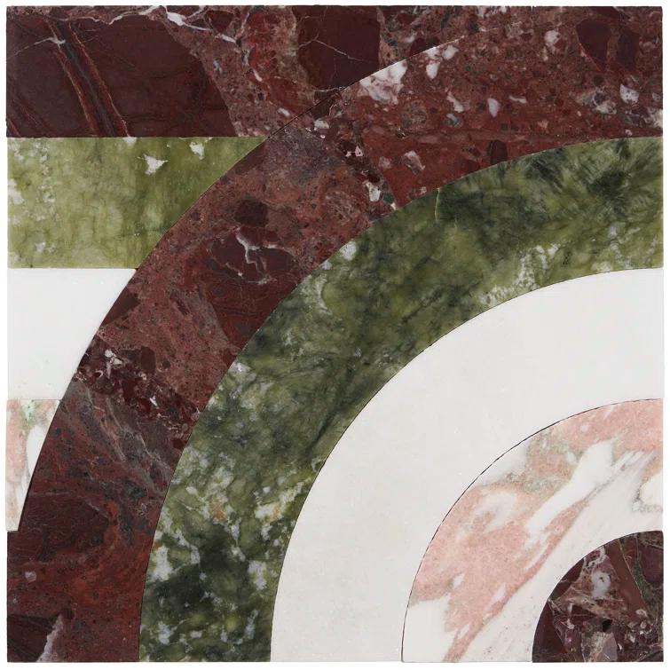 Elizabeth Sutton Curve Horizontal 2" x 12" Marble Novelty Mosaic Wall & Floor Tile ( 1 sq. ft. / sheet)