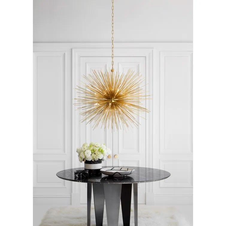 Strada Nickel Crystal 20-Light Round Plug-in Chandelier