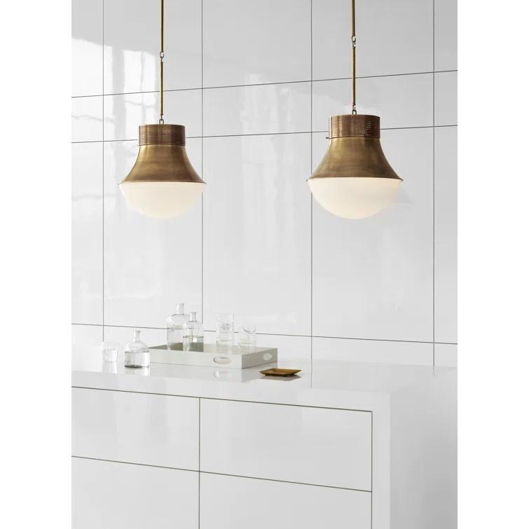 Bronze Precision 12" Indoor/Outdoor Small Pendant with Glass