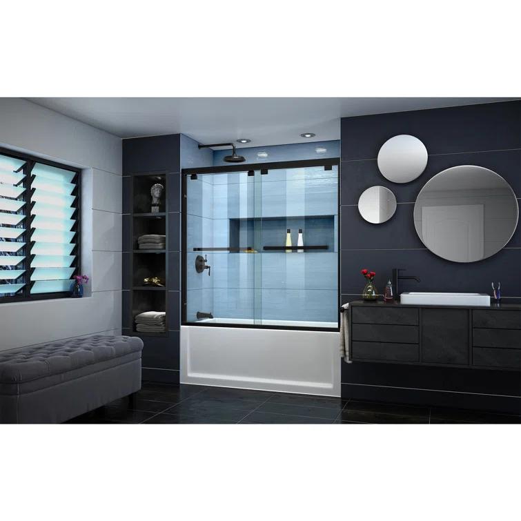 Encore 56" W x 58" H Semi-Frameless Tub Door with ClearMax Technology