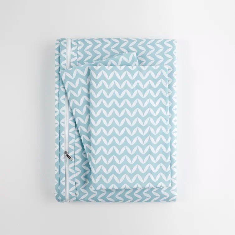 Simply Soft™ Puffed Chevron Pattern Duvet Cover Set
