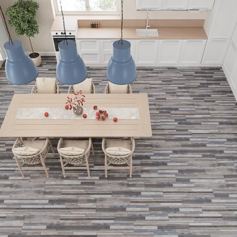 BaseCore 12mil x 6" W x 36" L Peel and Stick Luxury Vinyl Plank Flooring