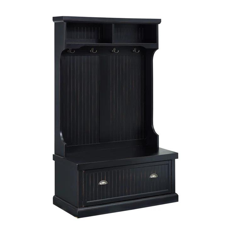 Seaside Hall Tree 40'' Wide with Bench and Shoe Storage