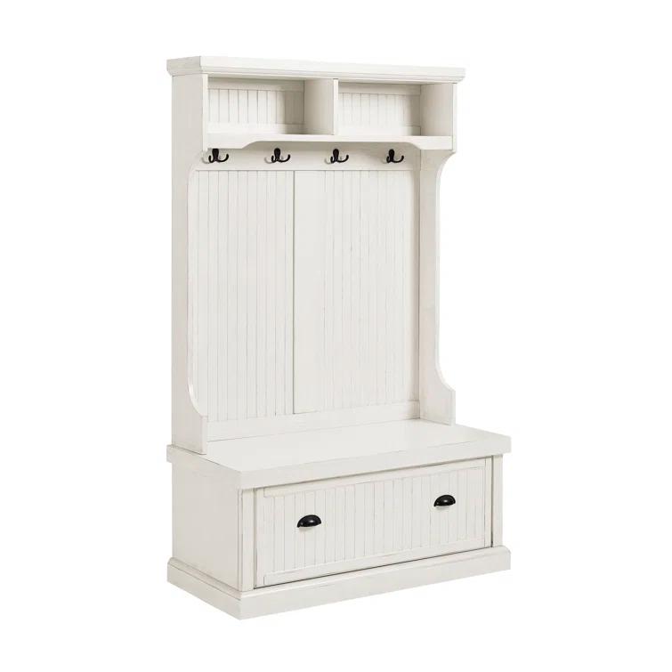 Seaside Hall Tree 40'' Wide with Bench and Shoe Storage
