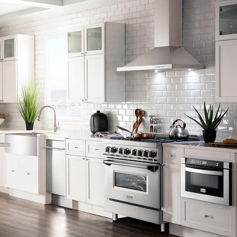 ZLINE 30 in. Convertible Vent Wall Mount Range Hood in Black Stainless Steel (BSKBN-30)