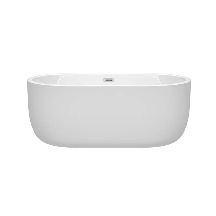 Juliette 60" x 30" Freestanding Soaking Acrylic Bathtub