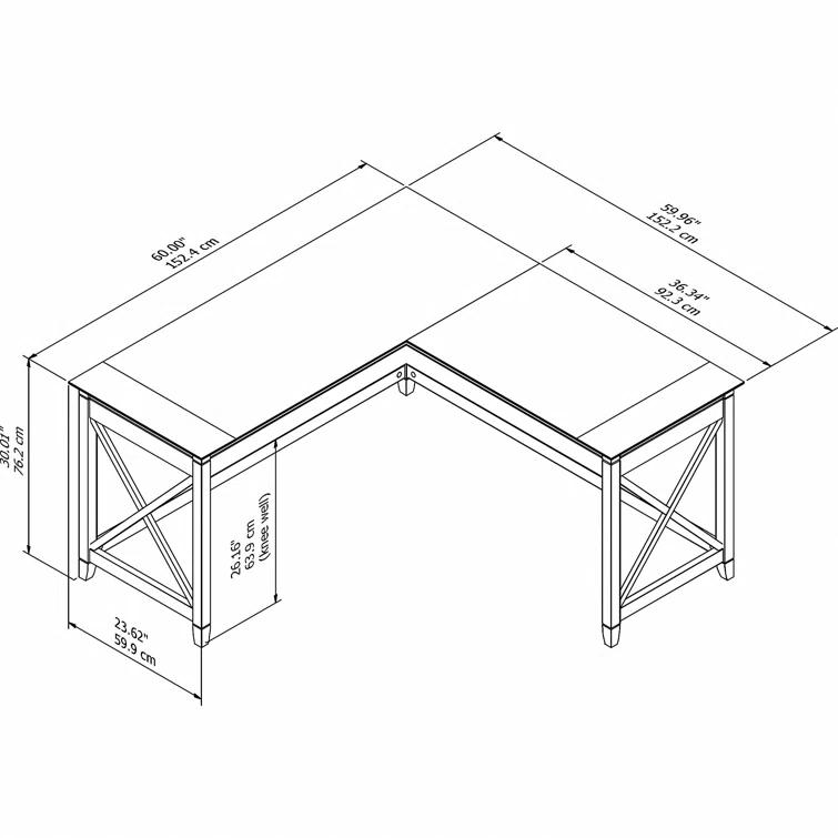 Huckins 60W L Shaped Desk