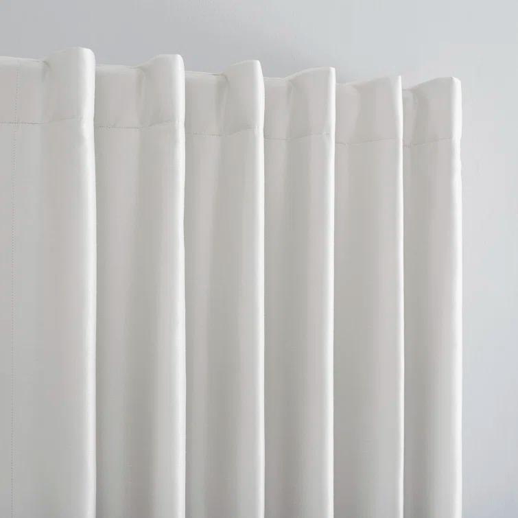 Faux Dupioni Silk Thermal Extreme 100% Blackout Back Tab Curtain Panel