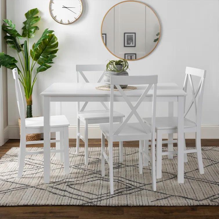 5 - Piece Dining Set with X-Back Chairs