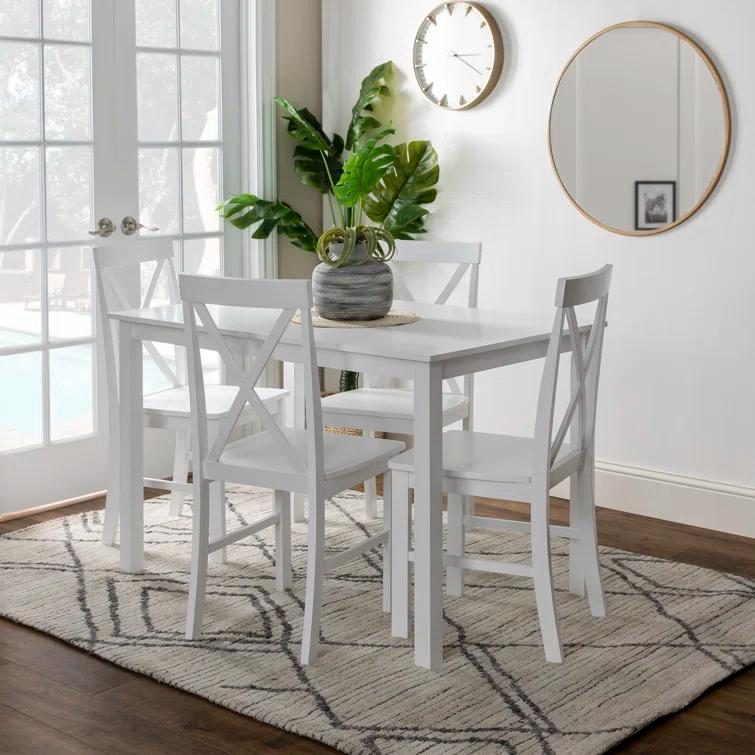 5 - Piece Dining Set with X-Back Chairs