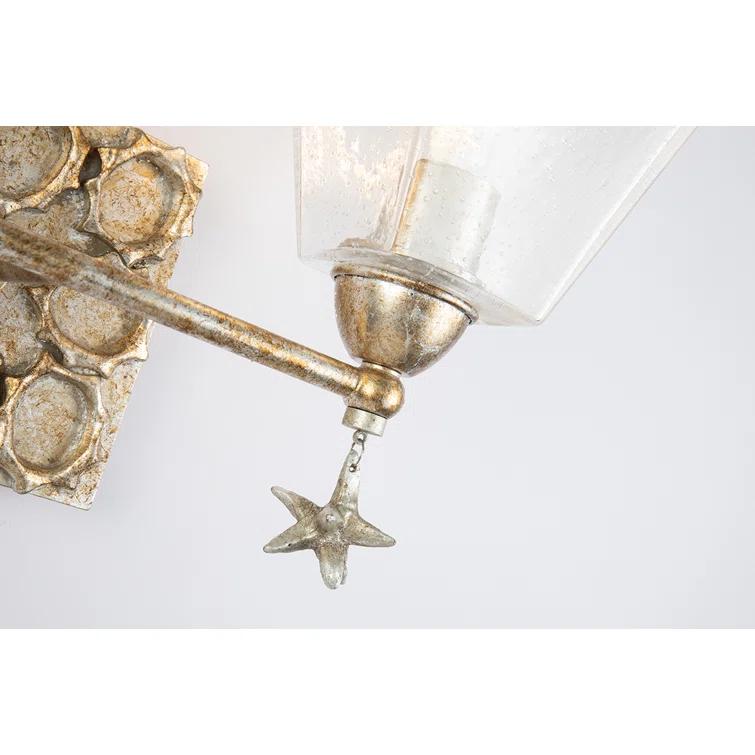 Lucas McKearn Star 2-light Transitional Metal Bath Vanity Light in Silver Leaf